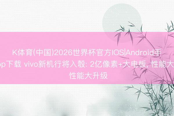 K体育(中国)2026世界杯官方IOS|Android手机app下载 vivo新机行将入彀: 2亿像素+大电板， 性能大升级