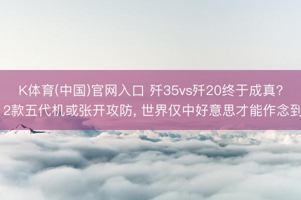 K体育(中国)官网入口 歼35vs歼20终于成真? 2款五代机或张开攻防， 世界仅中好意思才能作念到
