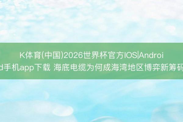 K体育(中国)2026世界杯官方IOS|Android手机app下载 海底电缆为何成海湾地区博弈新筹码