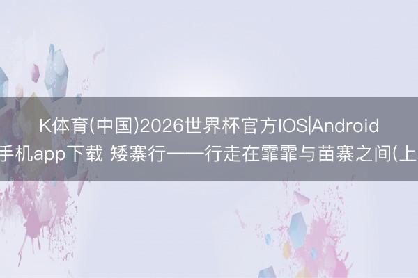 K体育(中国)2026世界杯官方IOS|Android手机app下载 矮寨行——行走在霏霏与苗寨之间(上)