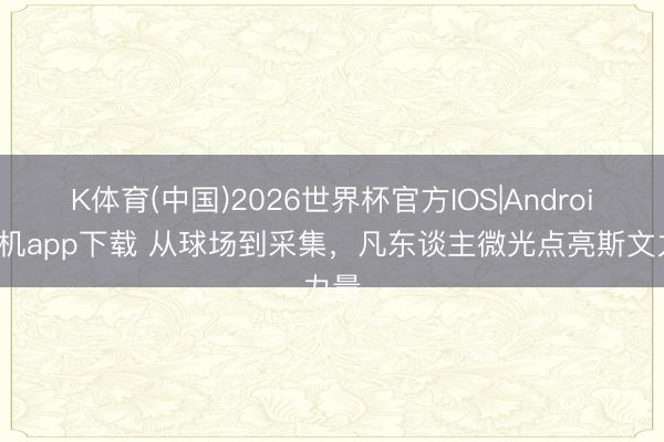 K体育(中国)2026世界杯官方IOS|Android手机app下载 从球场到采集，凡东谈主微光点亮斯文力量