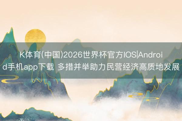 K体育(中国)2026世界杯官方IOS|Android手机app下载 多措并举助力民营经济高质地发展