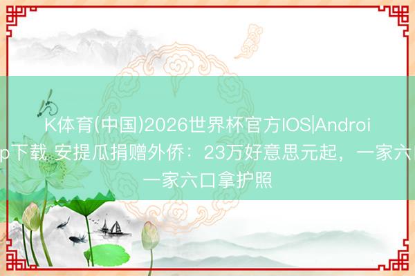 K体育(中国)2026世界杯官方IOS|Android手机app下载 安提瓜捐赠外侨:23万好意思元起,一家六口拿护照