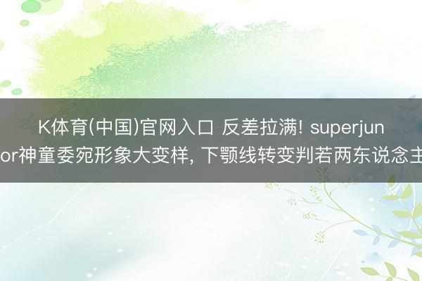 K体育(中国)官网入口 反差拉满! superjunior神童委宛形象大变样， 下颚线转变判若两东说念主